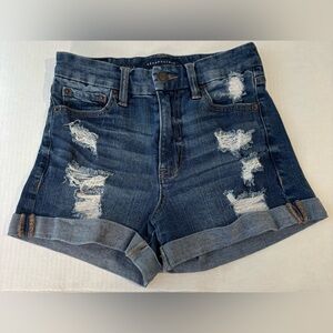 Aeropostale High Rise Curvy Midi Shorts